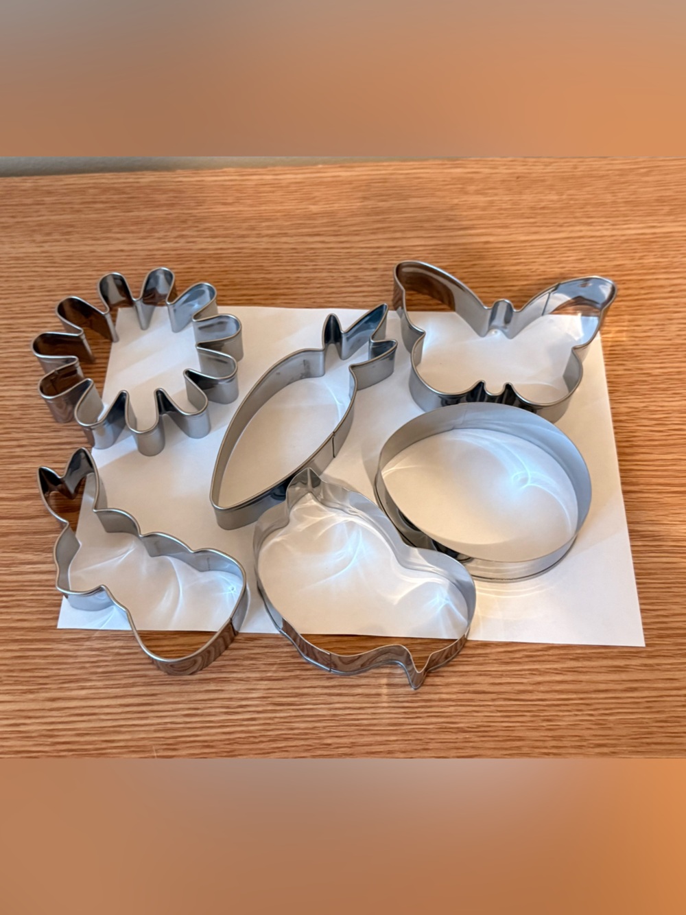 Assorted Fruit & Butterfly Stainless Steel Cake Topper Cutters - Silver